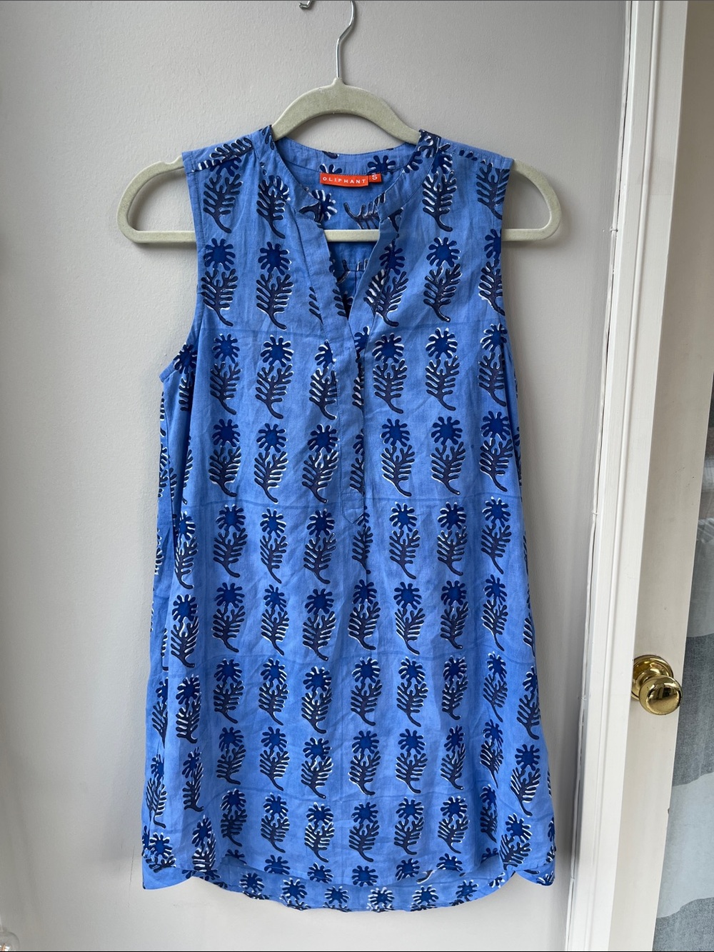 Oliphant Blue Floral Dress